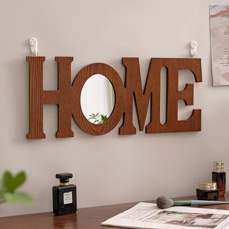 Espelho Decorativo em Acrílico com Base de Madeira