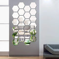Adesivo de Parede Espelhado 3D Hexágono