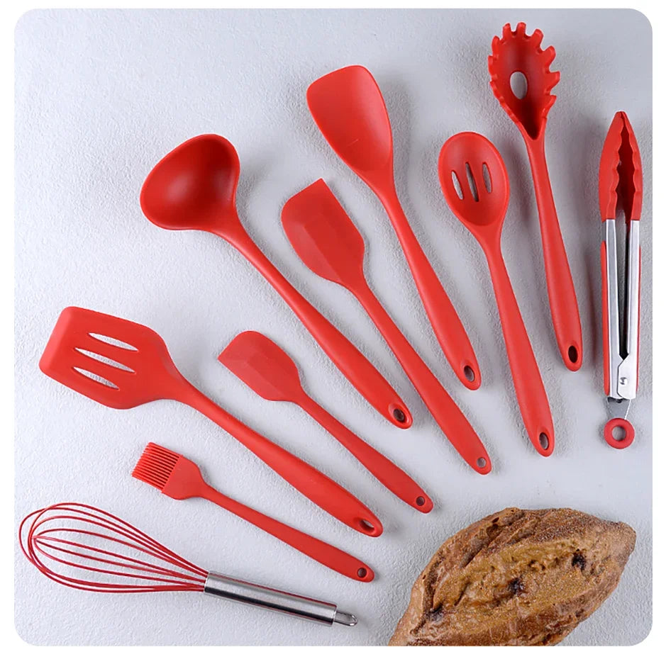 Conjunto de Utensílios de Cozinha em Silicone